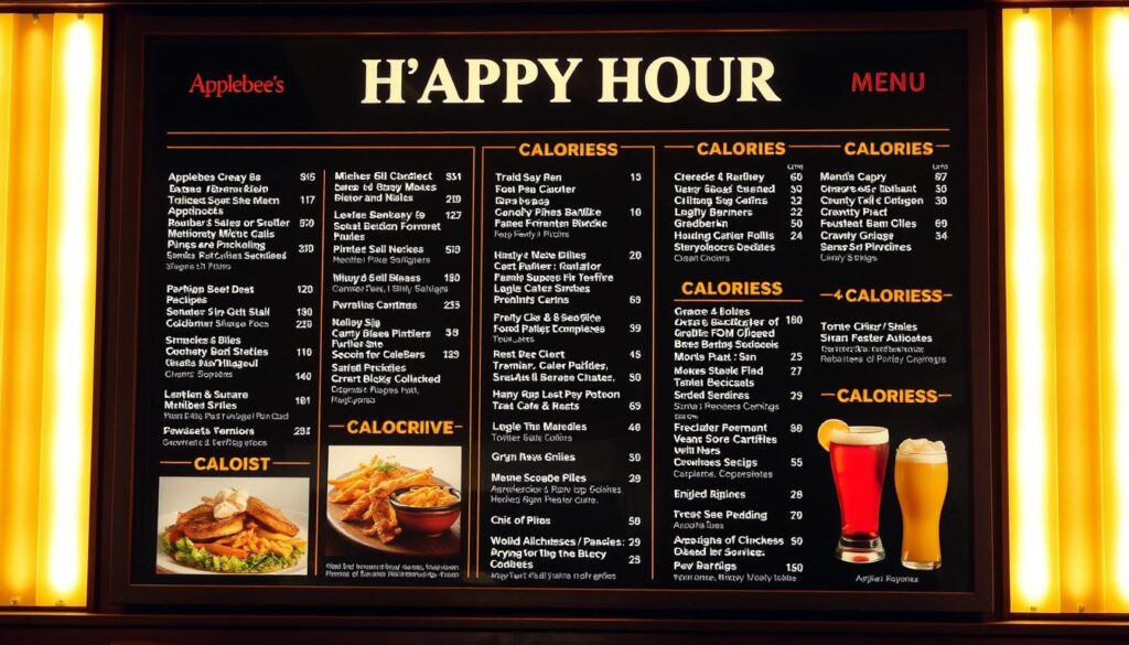 Applebee's Happy Hour Menu Calorie Information