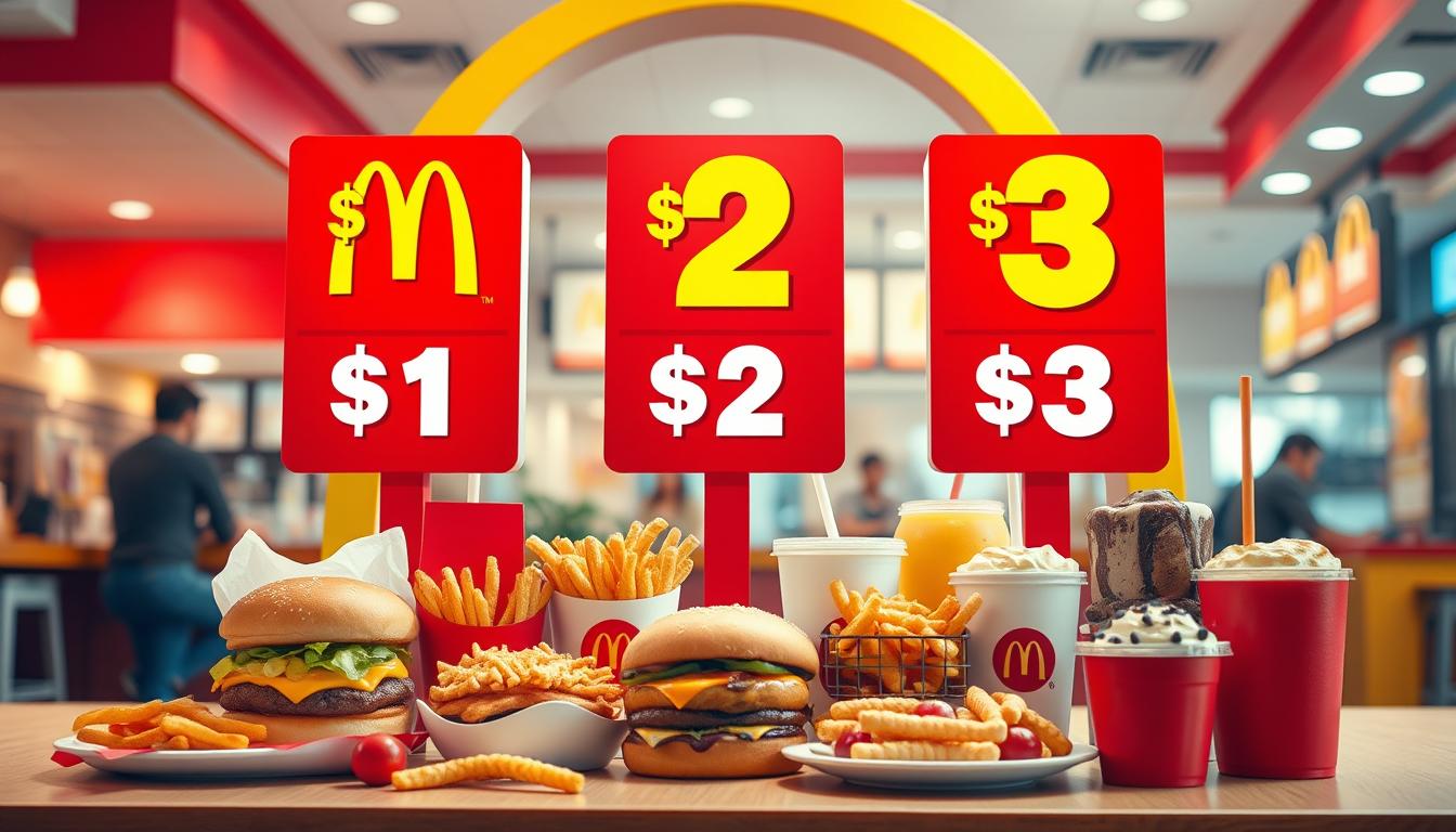 mcdonald's $1 $2 $3 menu with prices